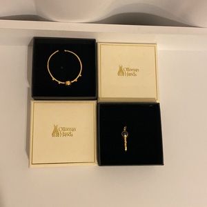 Ottoman Hands Bracelet and Earring Set (21ct gold plated on recycled brass)